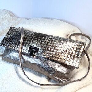 Elliot Lucca Gold leather Clutch/Crossbody Bag